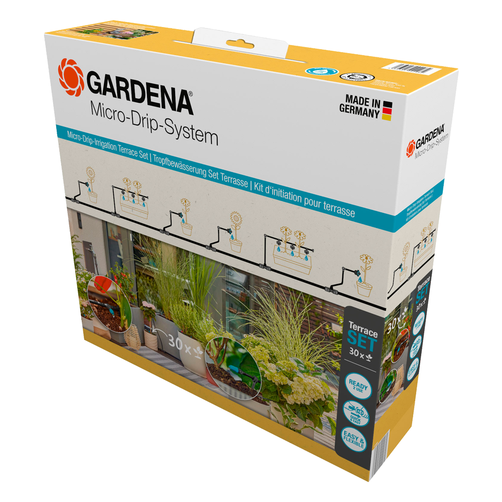 Micro-Drip-System terrassesæt (30 planter)